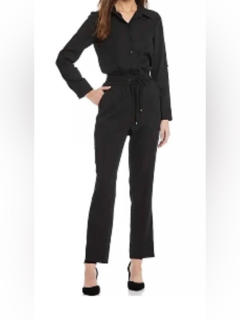 Alex Marie Black Straight-Leg Women's Jumpsuit
